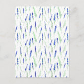 Postale Carte (10,8 x 14,2 cm) - Lavender Pattern (Devant)