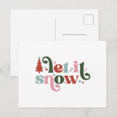 Postale Carte (10,8 x 14,2 cm) - Let It Snow (Devant / Derrière)