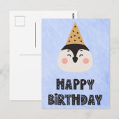 Postale Carte (10,8 x 14,2 cm) - Pingouin (Devant / Derrière)