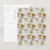 Postale Carte (10,8 x 14,2 cm) - Winter Pattern (Devant / Derrière)