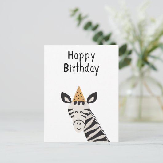 Postale Carte (10,8 x 14,2 cm) - Zebra (Debout devant)