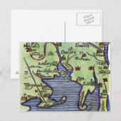 POSTALE CARTE 1677 DE LA NOUVELLE ANGLETERRE (Devant / Derrière)