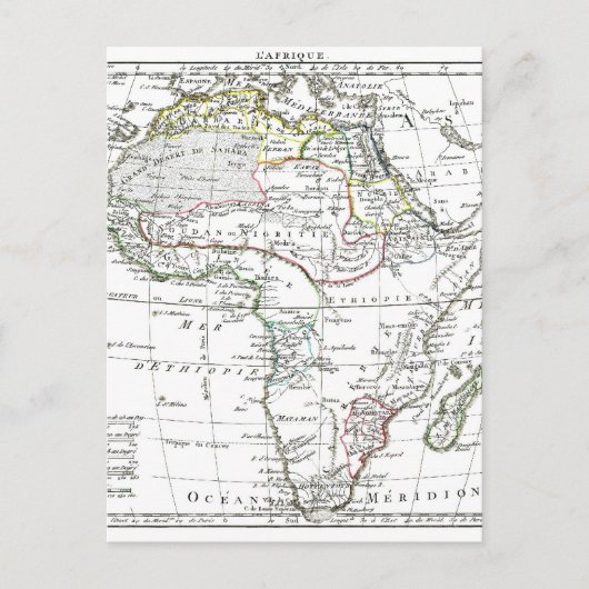 Postale Carte 1806 - L'Afrique (Devant)