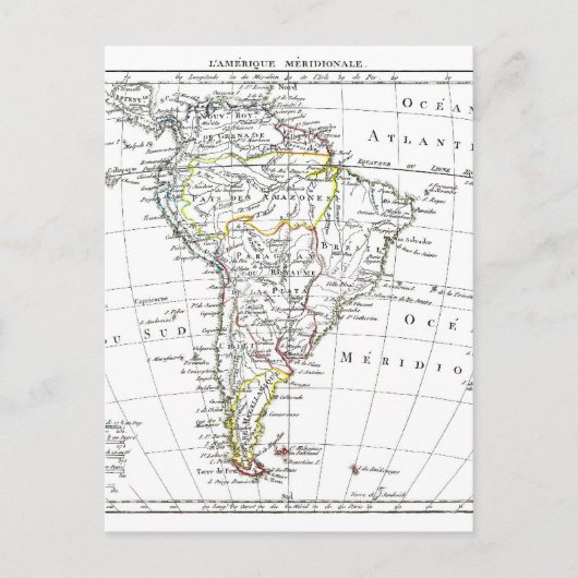 Postale Carte 1806 - L'Amérique Méridionale (Devant)