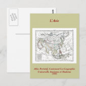 Postale Carte 1806 - L'Asie (Devant / Derrière)