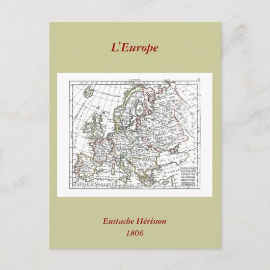 Postale Carte 1806 - L'Europe (Devant)