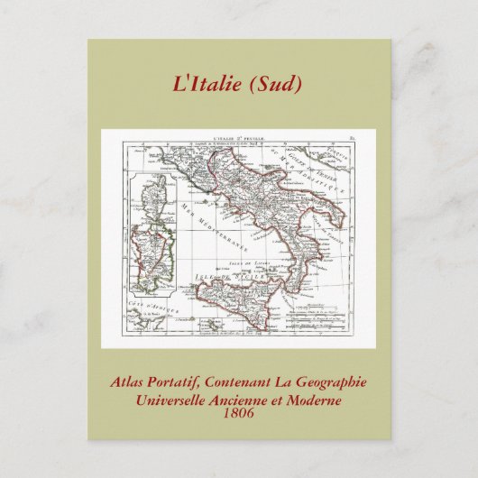 Postale Carte 1806 - L'Italie (Sud) (Devant)