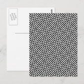 Postale Carte à chèques en noir blanc (Devant / Derrière)