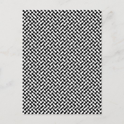 Postale Carte à chèques en noir blanc (Devant)