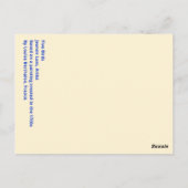 Postale Carte à cinq oiseaux en tout temps (Dos)