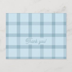 Postale Carte À damiers bleue