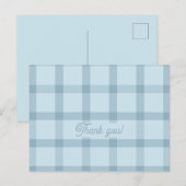 Postale Carte À damiers bleue (Devant / Derrière)