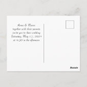 Postale Carte à fleurs d'aquarelle mariage (Dos)