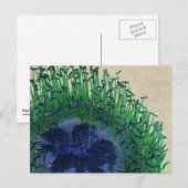 Postale Carte à fleurs Peacock Colonnes (Devant / Derrière)