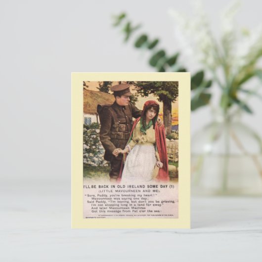 Postale Carte à puce WW1 (Debout devant)