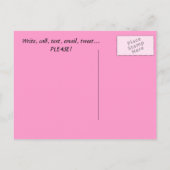 Postale Carte Abstraite Pink Heart Post (Dos)