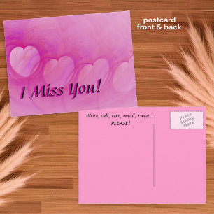 Postale Carte Abstraite Pink Heart Post