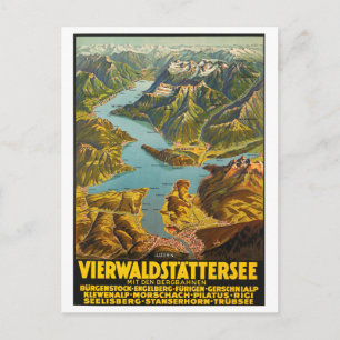 Postale Carte aérienne de la Suisse centrale