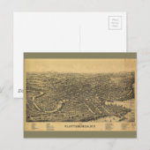 Postale Carte aérienne de Plattsburgh New York (1899) (Devant / Derrière)