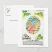 Postale Carte aérienne du comté de Père Noël Clara avec si (Devant / Derrière)