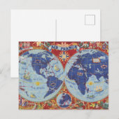 Postale Carte Air France du monde (Devant / Derrière)