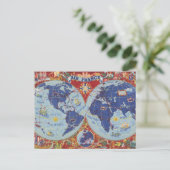 Postale Carte Air France du monde (Debout devant)