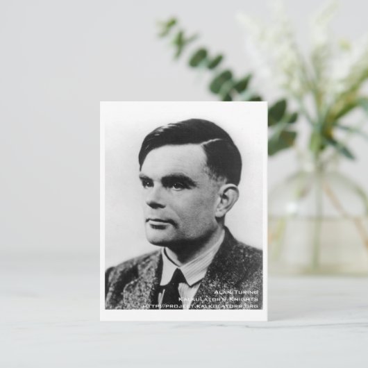 Postale Carte Alan Turing (Debout devant)