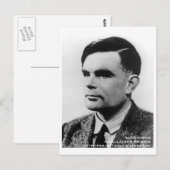 Postale Carte Alan Turing (Devant / Derrière)