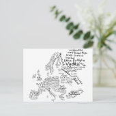 Postale Carte alimentaire de l'Europe (Debout devant)
