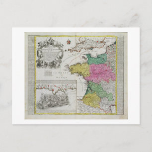 Postale Carte allemande montrant les attaques navales angl