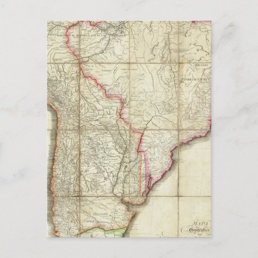 Postale Carte Amérique du Sud 3 (Devant)