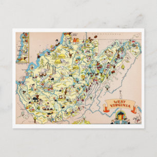 Postale Carte amusante de Virginie-Occidentale