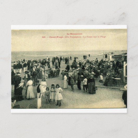 Postale carte ancienne "Canet plage 66 France" (Devant)