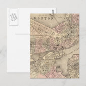Postale Carte ancienne de Boston (1880) (Devant / Derrière)