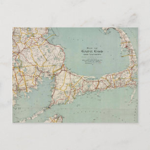 Postale Carte ancienne de Cape Cod, Massachusetts