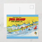 Postale Carte ancienne de Fire Island  (Devant / Derrière)