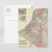 Postale Carte ancienne de la Hollande et de la Belgique (1 (Devant / Derrière)