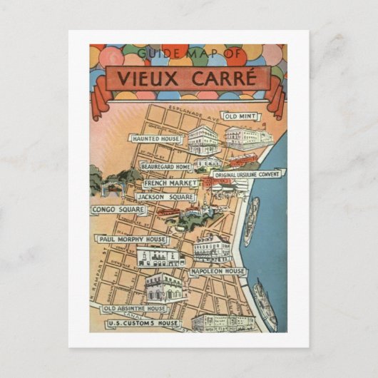 Postale Carte ancienne de La Nouvelle-Orléans  (Devant)