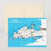 Postale Carte ancienne de la péninsule de Dingle en Irland (Devant / Derrière)