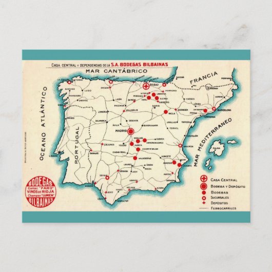 Postale Carte ancienne de l'Espagne (Devant)