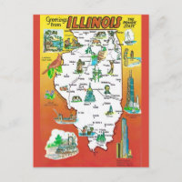Carte ancienne de l'État de l'Illinois Prairie
