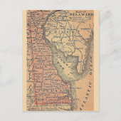 Postale Carte ancienne de l'État du Delaware (Devant)