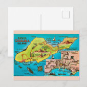 Postale Carte ancienne de l'île de Santa Catalina (Devant / Derrière)
