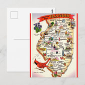 Postale Carte ancienne de l'Illinois (Devant / Derrière)