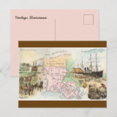 Postale Carte ancienne de Louisiane (Devant / Derrière)