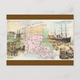 Postale Carte ancienne de Louisiane