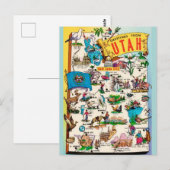 Postale Carte ancienne de l'Utah (Devant / Derrière)