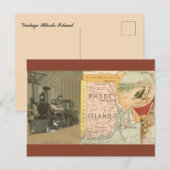 Postale Carte ancienne de Rhode Island (Devant / Derrière)