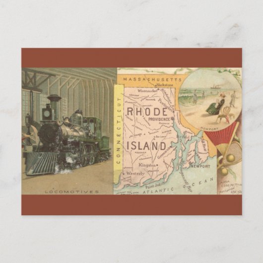 Postale Carte ancienne de Rhode Island (Devant)