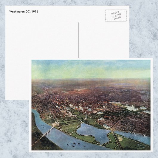 Postale Carte ancienne de Washington DC et de la rivière P